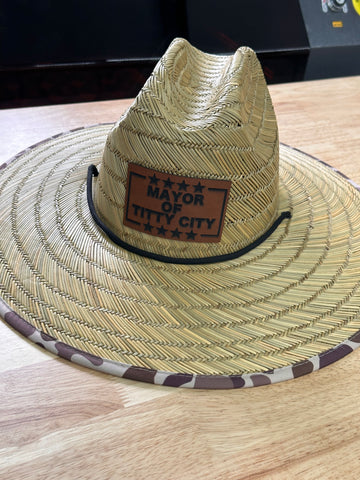 Mayor of titty city straw hat