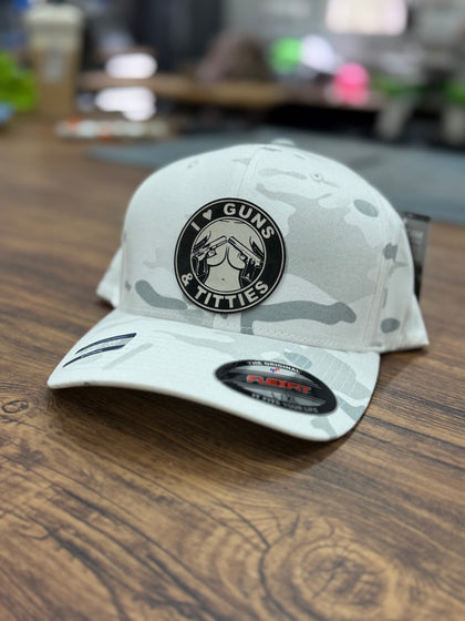 I love guns and titties FITTED HAT
