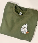 Coffee Ghost Embroidered Crew