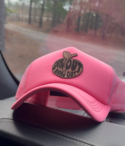Suns out buns out pink Foam hat
