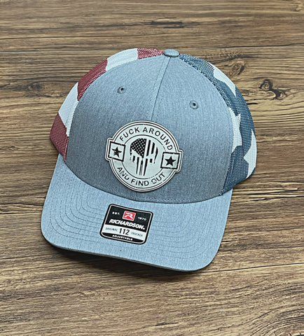FAFO Grey Front American Flag Back